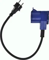 Úhlová spojka CEE pro karavan 220V + zásuvka Schuko + 50 cm kabel