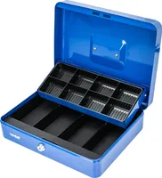 HMF 15130-05 Geldkassette Marktkassette, 30 x 24 x 9 cm, blau