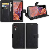 Samsung Galaxy Xcover 5 Handy Tasche Wallet Premium Schwarz Schutz Hülle Case Cover Etuis Neu Zubehör