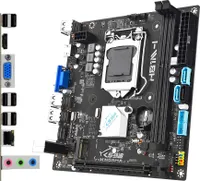 JINGSHA H81M Computer-Motherboard Intel-Sockel LGA1150 CPU-Prozessor 2 * DDR3 1066/1333/1600 MHz, unterstuetzt bis zu 16 GB, 2 * SATA3.0, 1000 Mbit/s LAN, 2 * USB3.0, 1 * HDMI-kompatibel + VGA, 1 * PCI-E3.0 X16, Vollfestkondensatoren, Hochgeschwindigkeitsuebertragung, starke Kompatibilitaet