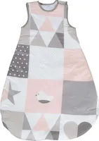 roba Schlafsack 'Happy Patch rosa', 90cm, ganzjährig, aus atmungsaktiver Baumwolle, unisex
