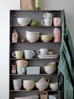 Bloomingville maselniczka PATRIZIA niebieska z pokrywką Ceramiczna maselniczka