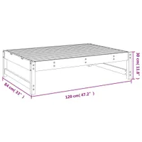 vidaXL Zahradní stolička Grey 120x80 cm Borovicový masiv