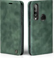 Handy Hülle für Huawei P30 Lite Klapphülle Bookcase Flip Cover Handy Tasche Etui Farbe: Türkis Grün