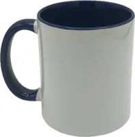 1. Stk. Sublimationstasse, farbige Innenseite /Griff "Dunkelblau"
