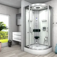Dampfdusche Dusche Duschkabine D58-20T2-EC Duschtempel Sauna 100x100 cm