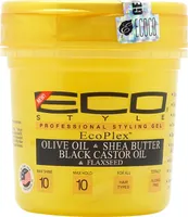 Eco Style Professional Gel Olive Oil and Shea Butter Black Castor Oil 8oz
