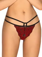 Sugestina y Spitzen Slip - Schwarz/Rot