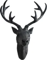 Hirschgeweih aus Polyresin in schwarz Größe wählbar Geweih Wanddeko