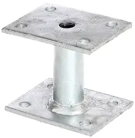 Alberts Pfostenträger | zum Aufschrauben | feuerverzinkt | 70 x 90 mm | Rohrlänge 78 mm