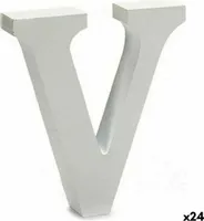 Dopis v 2 x 11 cm dřevo bílé (24 ks)
