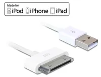 DELOCK Iphone 4 kábel 30pin -> USB A St/St 1,80m biely