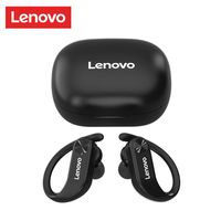 Lenovo LP7 Bluetooth 5.0 TWS Ohrhoerer Echte kabellose Kopfhoerer mit Doppelmikrofon Ohrhaken Kopfhoerer Twins Sports Headset Ladebox Batteriedisplay IPX5 Wasserdicht