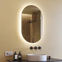 Koupelnové zrcadlo 50x80 cm - Vertikální s LED osvětlením - Barva LED Studená bílá 6500K - PPOK229 - Osvětlené nástěnné koupelnové zrcadlo