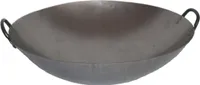 Wok Pfanne 45 cm Ø runder Boden 2 Henkel China Gastronomie Gasherd Kohlenstoffstahl, AAF Nommel®
