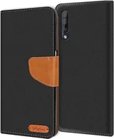 Handy Hülle Samsung Galaxy A50 A30s Tasche Flip Case Schutz Hülle Stoff Cover