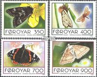 Briefmarken Dänemark - Färöer 1993 Mi 252-255 (kompl.Ausg.) postfrisch Schmetterlinge