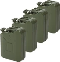 4x Stahlblech Kraftstoff Kanister Grün 20L