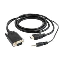 Gembird A-HDMI-VGA-03-10 Videokabel-Adapter 3 m HDMI + 3,5 mm VGA (D-Sub) Schwarz