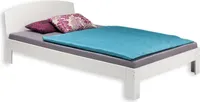 Massivholzbett Einzelbett Holzbett Bett TIM Kiefer massiv weiss lackiert 90 x 200 cm