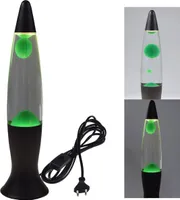 Lavalampe 40cm Tischleuchte mit Schalter 230V Grün Schwarz