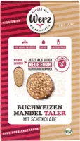 Werz Buchweizen Mandel Taler mit Schokolade Vollkornkekse glutenfrei -- 150g