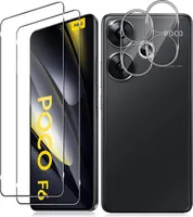 2X Schutzglas ( Display + Kamera ) für Xiaomi POCO F6 Panzerfolie Full 9H