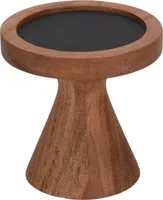 Teelichthalter aus Akazienholz, 10,5 x 10,5 cm