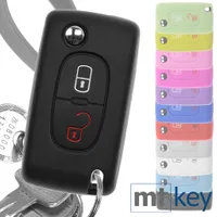 mt-key Schlüsseltasche Autoschlüssel Softcase Silikon Schutzhülle Schwarz,  für OPEL Astra K Insignia B Corsa E Zafira GTC Mokka X 3 Knopf KEYLESS