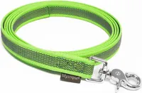 Mystique® Gummierte Leine 20mm ohne Handschlaufe Scherenkarabinerhaken neon grün 3m