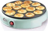 Bestron Poffertjes Maker im Retro Design, Mini Pfannkuchen Automat, mit Antihaftbeschichtung, Sweet Dreams, 800 W, Farbe: Mint