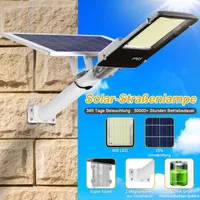 400W Solar LED Straßenlaterne für den Außenbereich mit Fernbedienung,6500K kaltes Licht, wasserdichte IP65 LED Straßenlaterne für Straße,1 Lamp 805 LEDs
