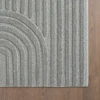 Art teppich hochflor rund Ø 160cm silber