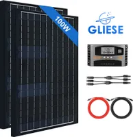 Gliese 100W solární systém kompletní balení solární panel 12V solární sada solární modul monokrystalický fotovoltaický pro obytný dům obytný automobil