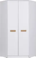 DESIGN MÖBEL Eckkleiderschrank mit Schubladen – Schrank für Schlafzimmer & Kinderzimmer – Garderobenschrank GUSTAVO 08