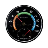 Thermometer Hygrometer Kombigerät Luftfeuchtigekeitsmesser schwarz