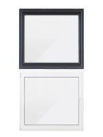 SN Deco Fenster Kellerfenster 1 Flügel 900x900 DIN links Dreh-Kipp 2-fach Verglasung außen anthrazit/innen weiß 70 mm Profil