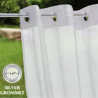 OKWISH 2er-Pack Gardinen Transparent Vorhang Set Wohnzimmer 137x137cm Weiß