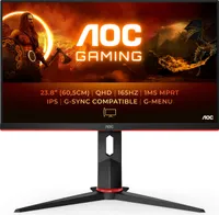 AOC G2 Q24G2A/BK, 60,5 cm (23.8"), 2560 x 1440 Pixel, Quad HD, LCD, 4 ms, Schwarz, Rot