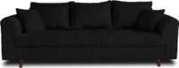 Lisa Design Rune, 3-Sitzer Sofa, aus Cord , Schwarz