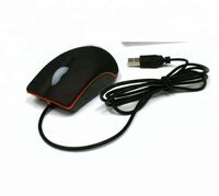 Maus Mouse mit Kabel für PC Computer Laptop Notebook USB schwarz