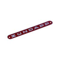 Schriftzug Emblem "Zündapp" Sitzbank hinten rot für Zündapp GTS C Combinette