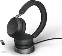 Jabra Headset Evolve2 75 MS Duo, inkl. Link 380a & Ladestat.