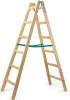 KADAX Drabina Drewniana malarska 2x6 Rozstawna Dwustronna 150kg Produkt Polski