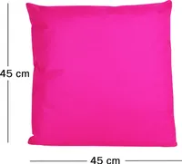 JACK 1x 45x45cm Outdoor Lounge Kissen Dekokissen inkl. Füllung Wasserabweisend Sitzkissen Garten Stuhl Lotus Effekt, Farbe:Pink