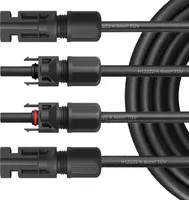 Solarkabel Verlängerungskabel Solar Kabel + Stecker 1500V 4 / 6mm² f Solarmodule, Kabelquerschnitt:4mm², Länge:1x Steckerpaar