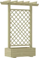 Ankonbej Pergola mit Pflanzkasten 162x56x204 cm Holz