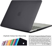 MacBook Pro 15 Hülle Case 2018/2017/2016, Hartschale Cover mit EU Touch Bar and Touch ID Modell A1990/A1707,Dunkelgrau