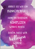 Postkarte KOLLEGEN Banküberfall