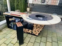 Grundmodul Outdoor Küche Gartenküche Outdoor Kitchen Feuerschale Feuerplatte #01